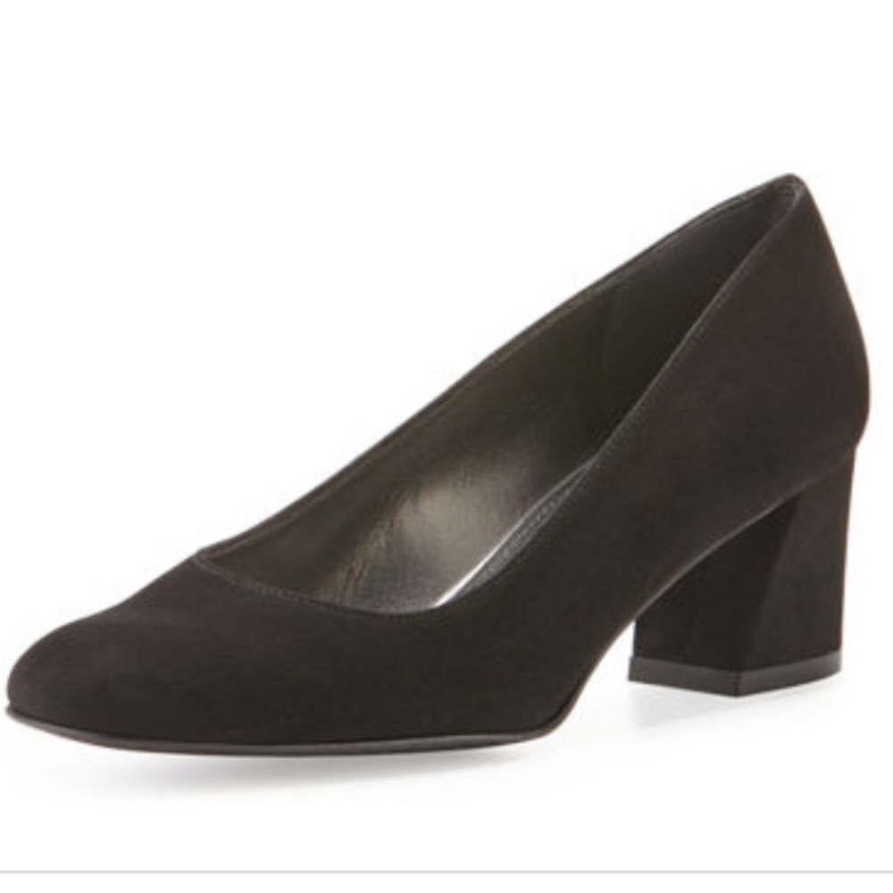 Black suede heels